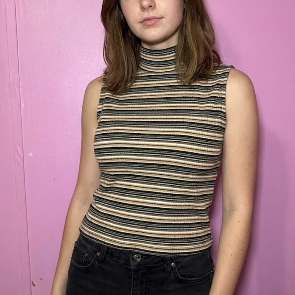 St. John's Bay Striped Sleeveless Top